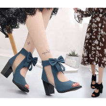 SE1940W Women Open Toe High Heels Blue Party Sandals